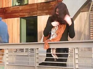 flash on a windy bridge