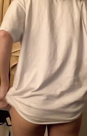 i love wearing big t-shirts with NOTHING underneath