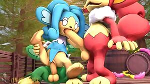 Elemental Monkeys Threesome