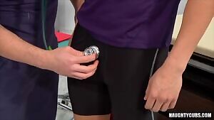 Doctor checking his penis pulse