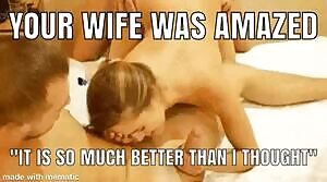 Amazed wife