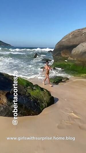 Fun at the beach. Roberta Cortes