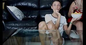 Neighbour fucked hottie while mommy watches TV