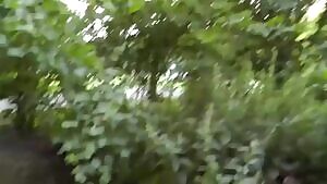 Risky handjob in the park !!