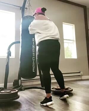 Thicc Indian chick boxing.