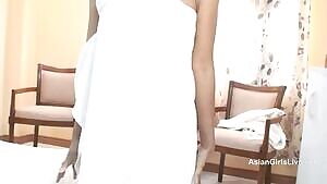 Asian in after shower webcam show