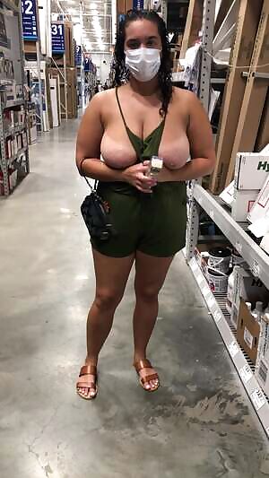 A little nipple rub in the hardware store